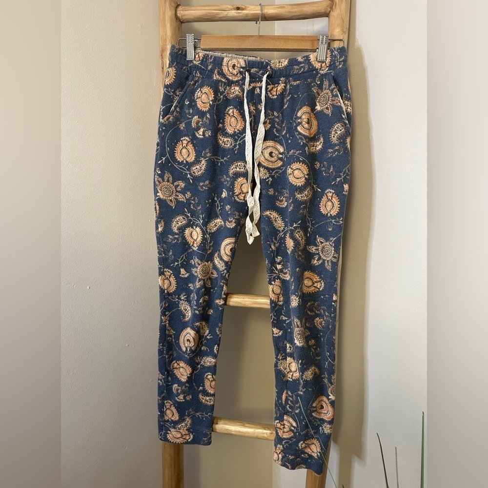 Anthropologie Saturday Sunday Sweatpants Paisley XS Blue